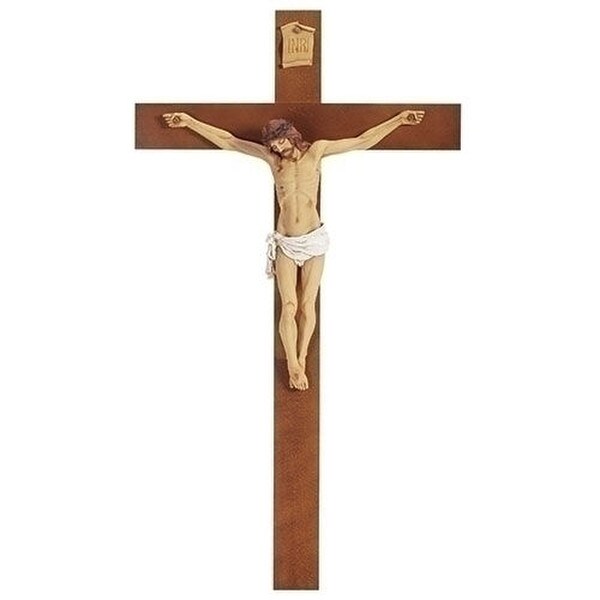 Jesus on Cross Grand Large Scale Crucifix by Fontanini Religious Statuary